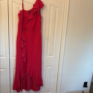 Vj Show Elegant  Ruffle Dress Pink Women Size XXL